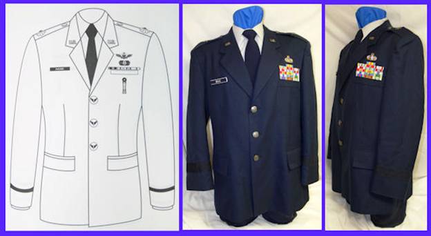 USAF MEN'S OFFICER SERVICE DRESS COAT